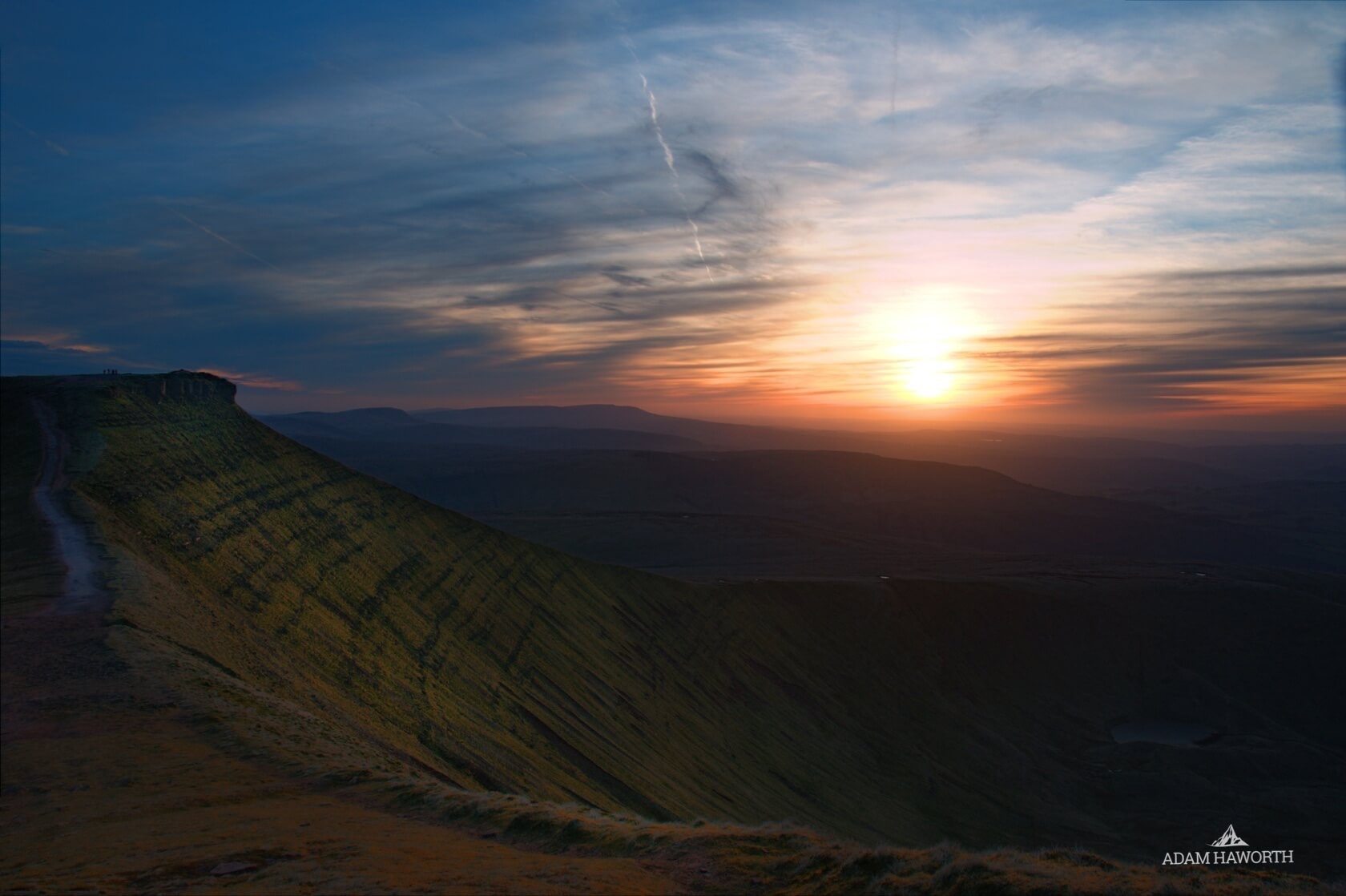 Sunset from Cribyn and Pen y Fan, Brecon Beacons